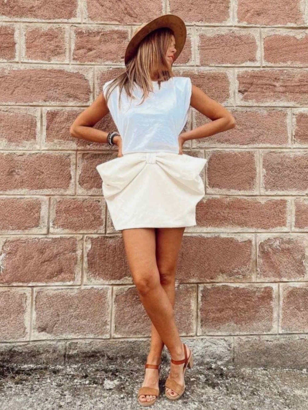 ZARA Voluminous Bow Draped Mini Skirt